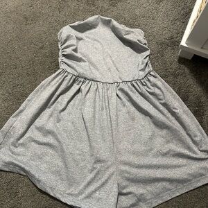SHEIN Gray Strapless Jumpsuit
